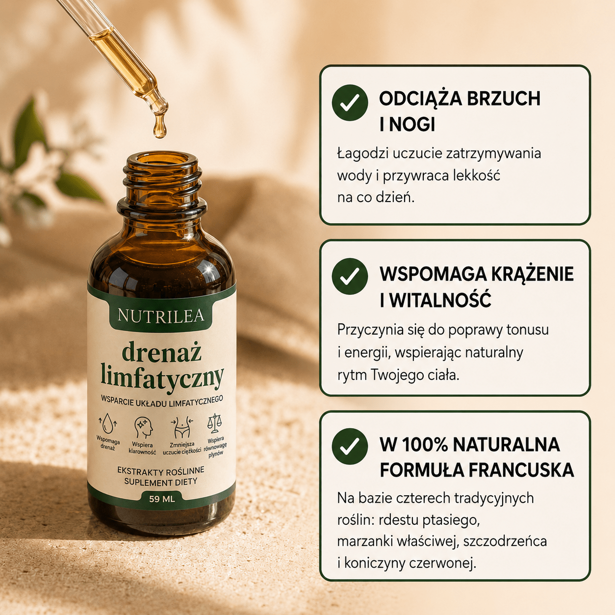 Krople na drenaż limfatyczny - Nutrilea